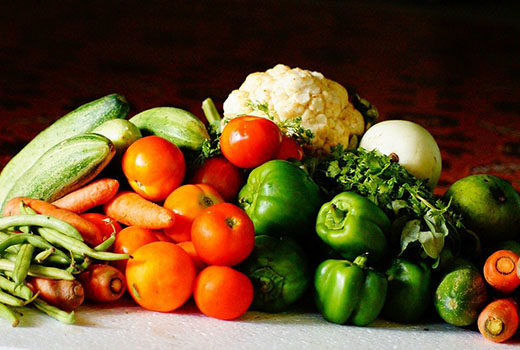 colorful vegetables in a pile
